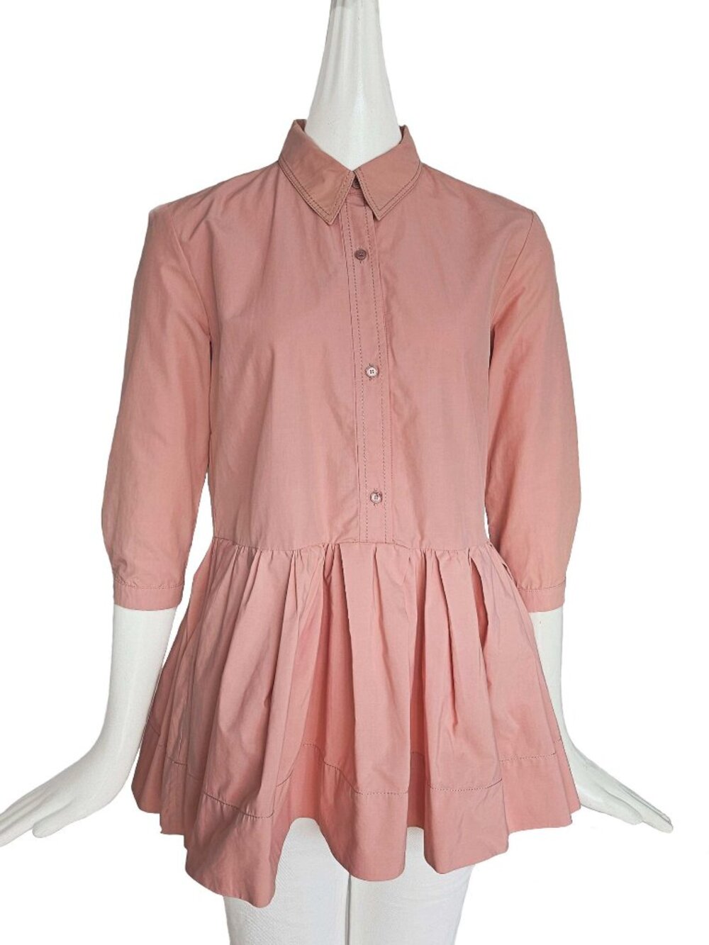 ROCHAS PARIS PINK PEPLUM BLOUSE (42)